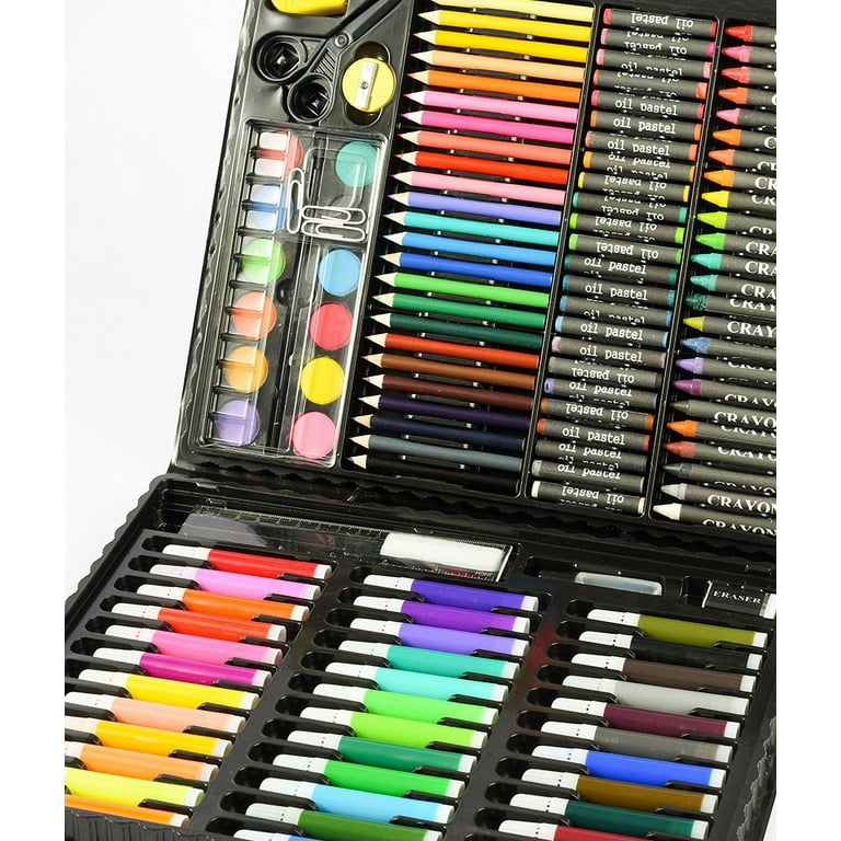 GIXUSIL Art Set Supplies for Painting, 150 Pcs Drawing Kit with Coloured  Pencils, Oil Pastels, Paint Tubes, Watercolor Pen and Drawing Accessories 
