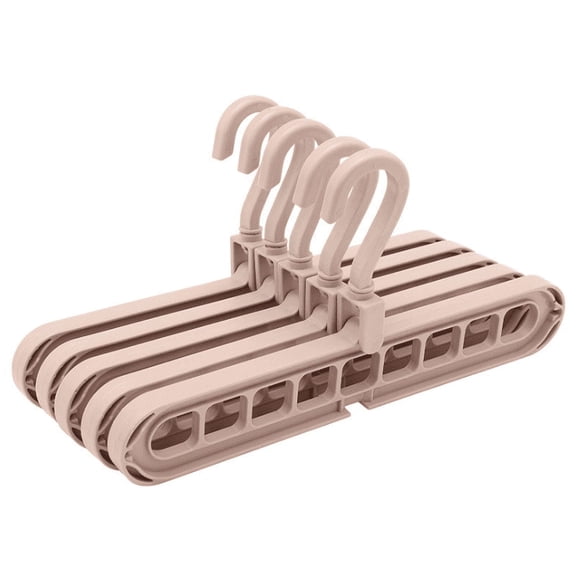 GIXUSIL Closet Organizers and Storage,5 Pack Hangers for Closet Organizer,Dorm Room Essentials for Closet Storage, Organization, Space Saving Hanger with 9-Holes for Wardrobe Heavy Clothes