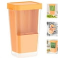 thumbnail image 1 of GIXUSIL Orange Fresh Herb Keeper,1 Pcs Plastic Cilantro Storage Container,Reusable Divider Vegetable Keeper,Multipurpose Asparagus Saver,Clear Cilantro Organizer,for Refrigerator Kitchen, 1 of 7