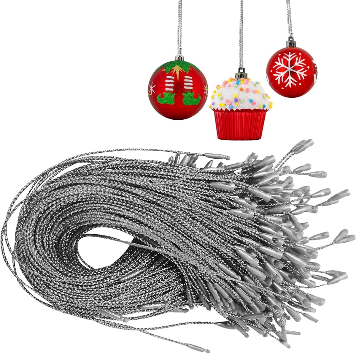 Xmas Ropes Carton GIXUSIL Ornament Hangers Snap Locking Ropes Hang Tag Ornament Fasteners ...