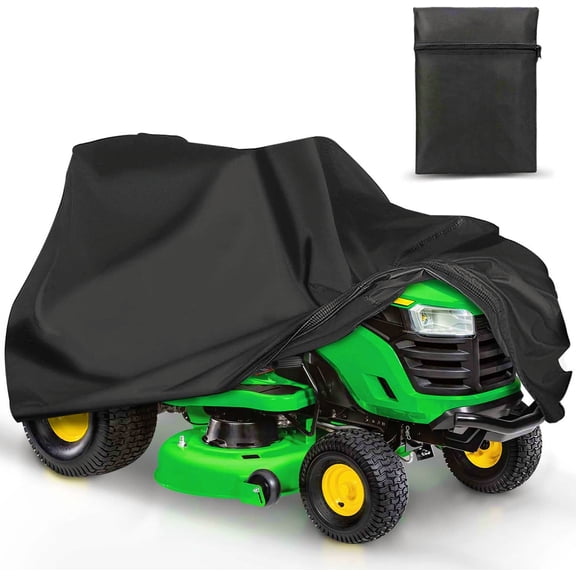 GIXUSIL Outdoors Lawn Mower Cover - Tractor Cover Fits Decks up to 72 x 54 x 46 inch 210D Heavy Duty Protector, 210D Polyester Oxford Universal Fit with Drawstring and Storage Bag