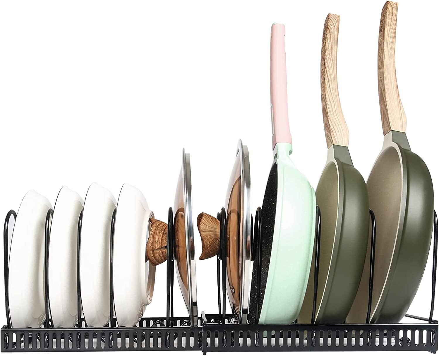 GIXUSIL Pot Rack Pot and Pan Organizer for Expandable Pans