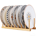 thumbnail image 1 of GIXUSIL Premium Bamboo Dish Drying Rack - Dish Rack Kitchen Plate Holder-Wooden Dish Rack Plates Holder Compact Kitchen Storage Cabinet Organizer for Dish/Plate/Bowl/Cup/Pot Lid/Cutting Board(Wood), 1 of 8