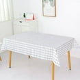 thumbnail image 1 of GIXUSIL Vinyl Oilcloth Tablecloth Oblong Spillpro of Waterproof Wipeable Thick Plastic Plastic Oblong Tablecloths for Dining Table Tablecloths - White, 1 of 3