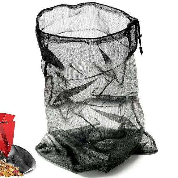 GIXUSIL Wood Chipper Bag, 23.6x53.5" Universal Leaf Collection Mesh Bag with Drawstring, Leaf Shredder Replacement Bag, Adjustable Opening Sawdust Collection Bag for Gardens Lawn & Yard