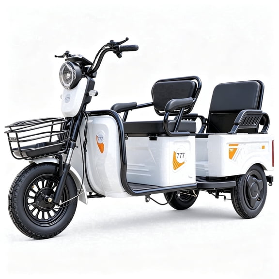 GIYI Electric Tricycle for Adults, 48V20Ah Lead-Acid Battery, 530 lbs Load Capacity, 3-Wheel Electric Trike Cargo, Up to 31 Miles Range, Folding Rear Cargo Bed, LCD Display, Front Basket