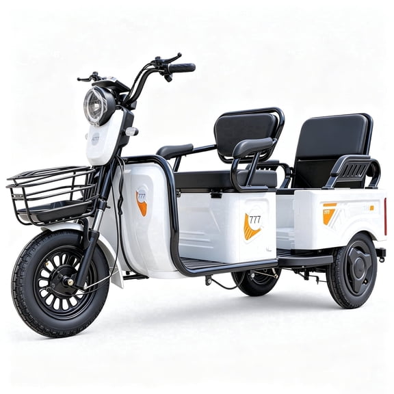 GIYI Electric Tricycle for Adults, 48V20Ah Lead-Acid Battery, 530 lbs Load Capacity, 3-Wheel Electric Trike Cargo, Up to 31 Miles Range, Folding Rear Cargo Bed, LCD Display, Front Basket