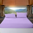 thumbnail image 1 of ABORN Three Quarter 48" X 75", 600-TC 100% Giza-Egyptian Cotton Bedsheet 8" Deep Pockets 4-PC Lilac, 1 of 9