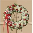 thumbnail image 1 of GIfts By Gail Red Rose And Lily Standing Wreath - Small, 1 of 1