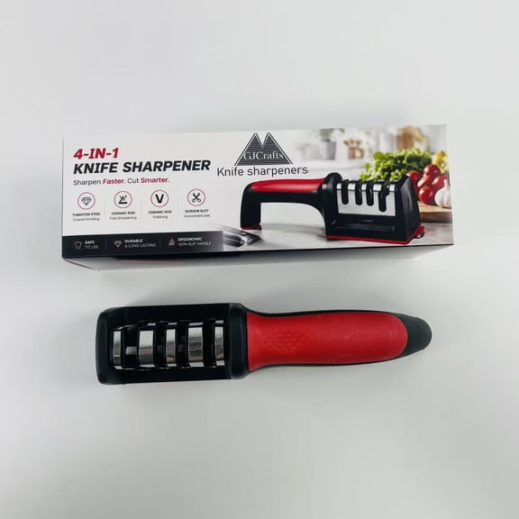 GJCrafts Hand-operated sharpening tools and instruments,Heavy Duty Diamond Blade Really Works for Ceramic, Steel Knives and Scissors