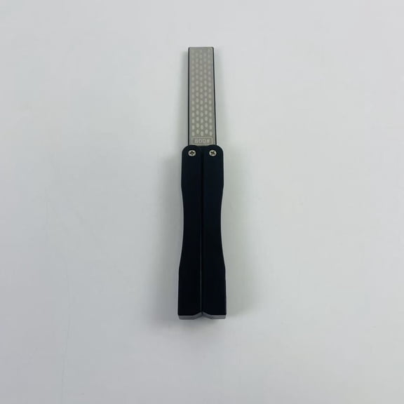 GJCrafts Hand-operated sharpening tools and instruments,Portable Handheld Double Sided Sharpener Pocket Diamond Knife Sharpening Stone for KitchenBlack