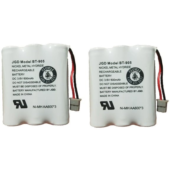 GJD 600mAh for Uniden, Panasonic, Cordless Telephones 2 Count