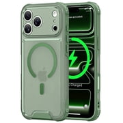 GJL Magnetic Case for iPhone 18 Pro Max, Heavy Duty Shockproof Phone Cover, Compatible with MagSafe, Precise Camera Lens Protection, Green