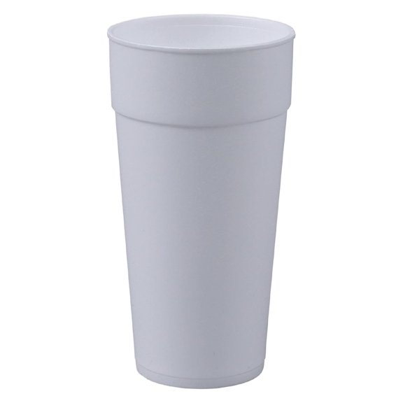 Disposable Foam Cups, 24 oz, White, 1 Count (Pack of 1)