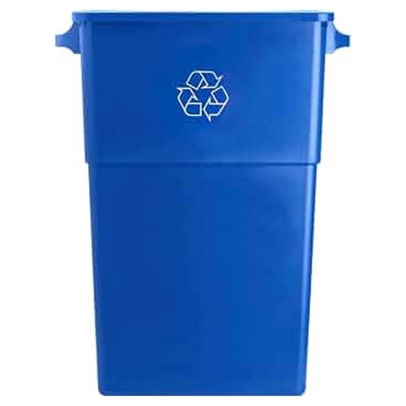 GJO57258 Recycling Rectangular Container, 23 Gallon Capacity, 22-1/2" Width x 30" Height x 11" Depth, Blue