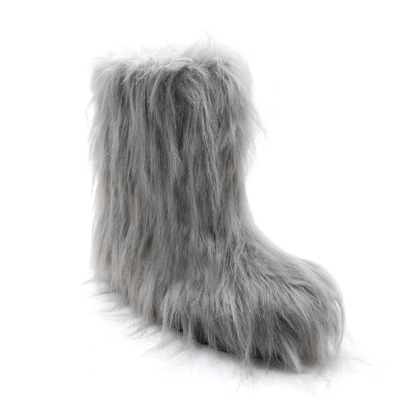 GJPBGK Women’s Winter Ankle Snow Boots Warm Comfortable Flat Outdoor Everyday Shoes for Cold Weather