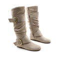 thumbnail image 1 of GJPBGK Women’s Boots Knee High Slouchy Boots Suede Faux Fur Lined Side Zipper Buckle Winter Fashion Boots, 1 of 9