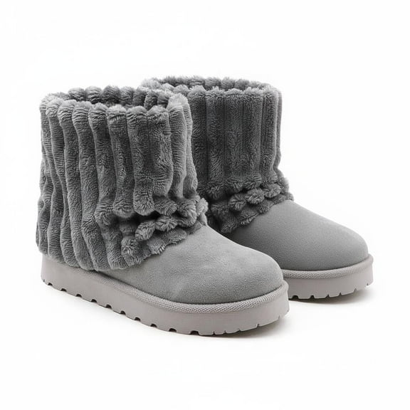 GJPBGK Women's Winter Snow Boots Mid-Calf Outdoor Cold Weather Boots for Walking, Travel & Everyday Wear