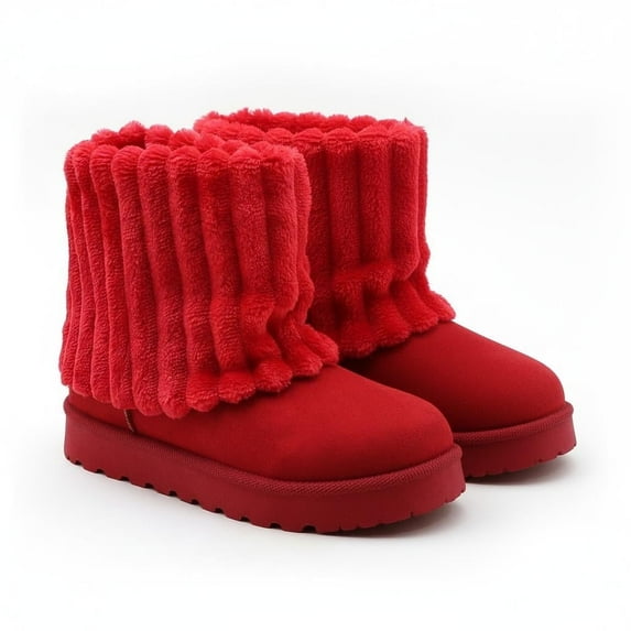 GJPBGK Women's Winter Snow Boots Mid-Calf Outdoor Cold Weather Boots for Walking, Travel & Everyday Wear