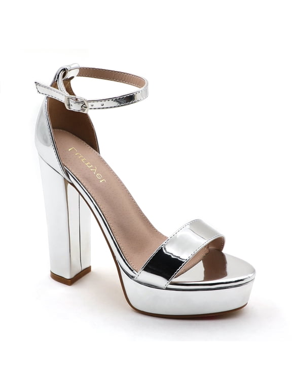 Women’s Platform Block Heel Sandals Ankle Strap Open Toe High Heel Sandals Fashion Chunky Heel Dress Sandals for Party, Wedding, Evening and Summer Wear