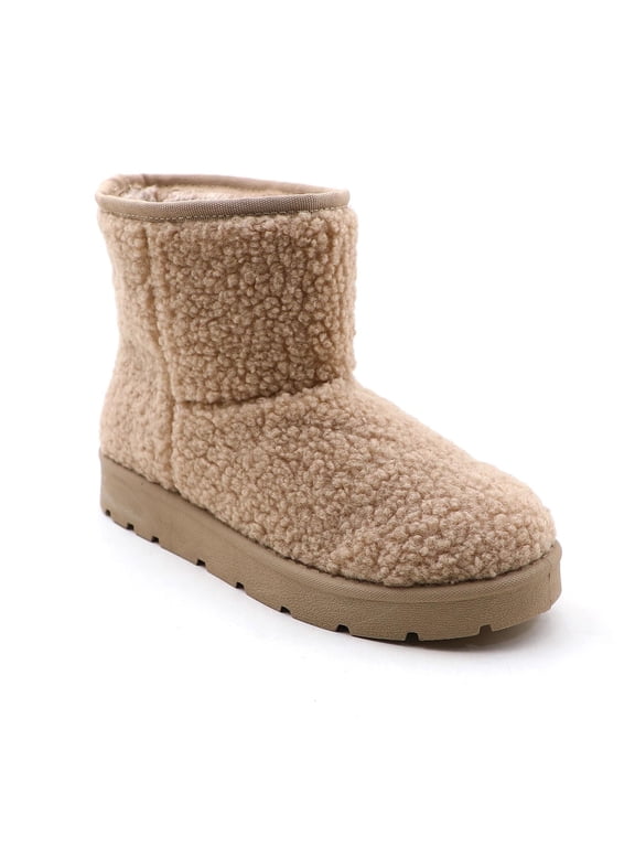 Women’s Winter Snow Ankle Boots Warm Pull-On Booties Cold Weathe