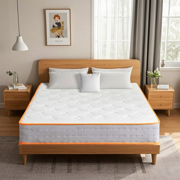 GJQ 10 inch Twin Size Hybrid Mattress for Pressure Relief, Bed in a Box, Adult