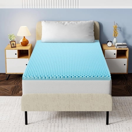GJQ 4" Gel Memory Foam Mattress Topper,Twin,Cooling and Pressure Relieving for Back Pain
