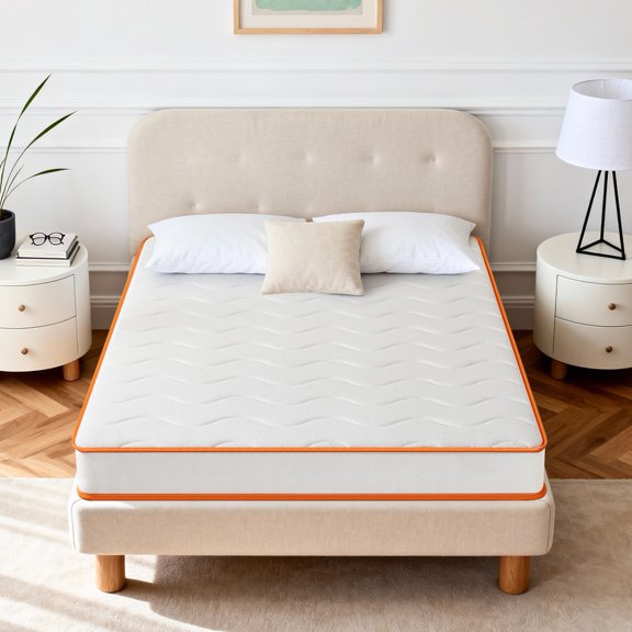 GJQ 6 Inch Innerspring Hybrid Full Mattress with Motion Isolation & Strong Edge Support