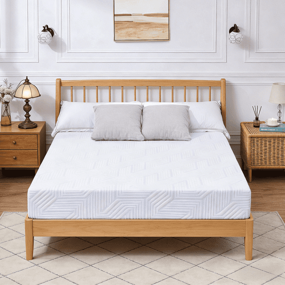 GJQ 6" Queen Size Memory Foam Mattress,Medium,Comfort, All Ages, Perfect for a Bedroom, in a Box