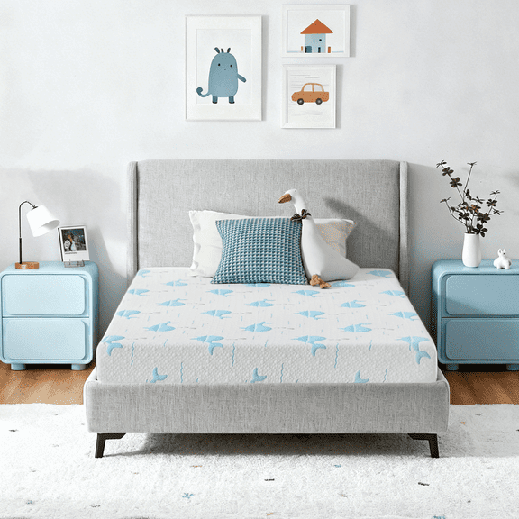 GJQ 6" Twin , Removable Cover ,Cooling Memory Foam Mattress, for Child CertiPUR-US Certified