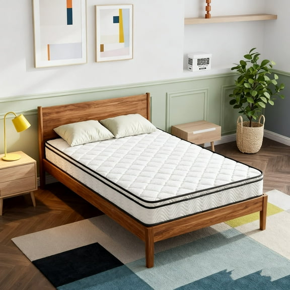 Gjqqjjin 8 inch Twin Mattress, Memory Foam & Spring Hybrid Medium Comfort, in a Box,Adult