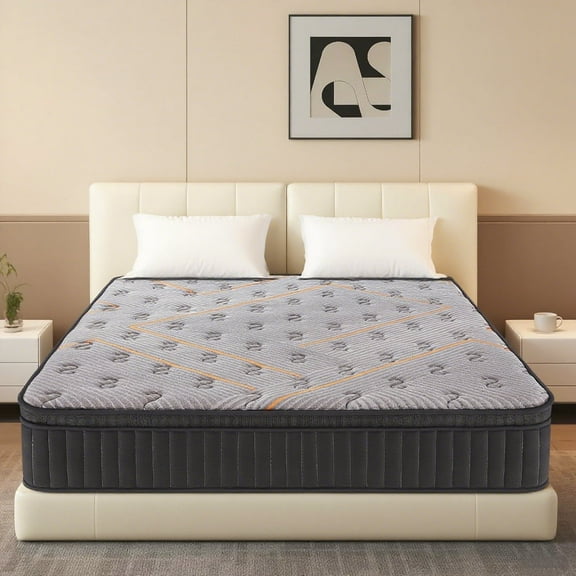 GJQ Twin XL Mattress,10 inch Hybrid Mattress with Cooling Gel Memory Foam in a Box, Support & Pressure Relief,Adult