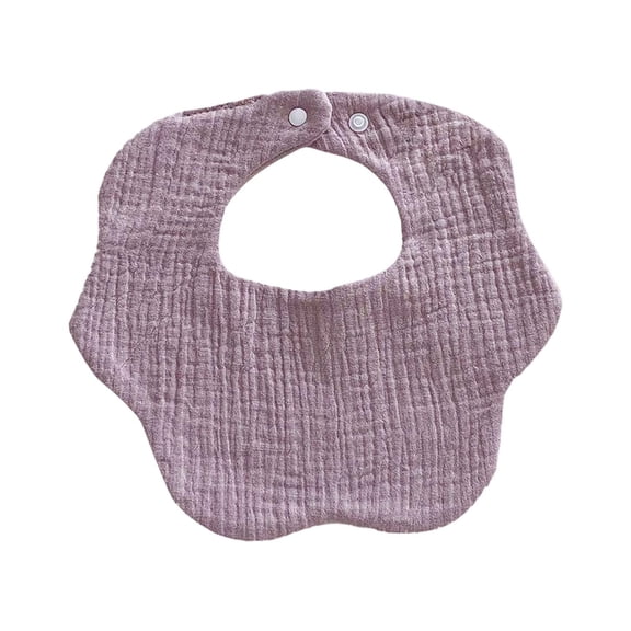 GJSYRH Baby Bandana Bibs - Super Absorbent for Drooling & Teething - Soft, Flower Shape Light Purple 0-1 Years