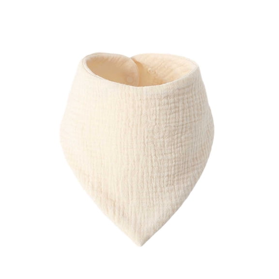 GJSYRH Baby Bibs Adjustable Cotton Drool Bibs, Waterproof & Absorbent for to Toddler, Unisex Boys & Girls White One Size