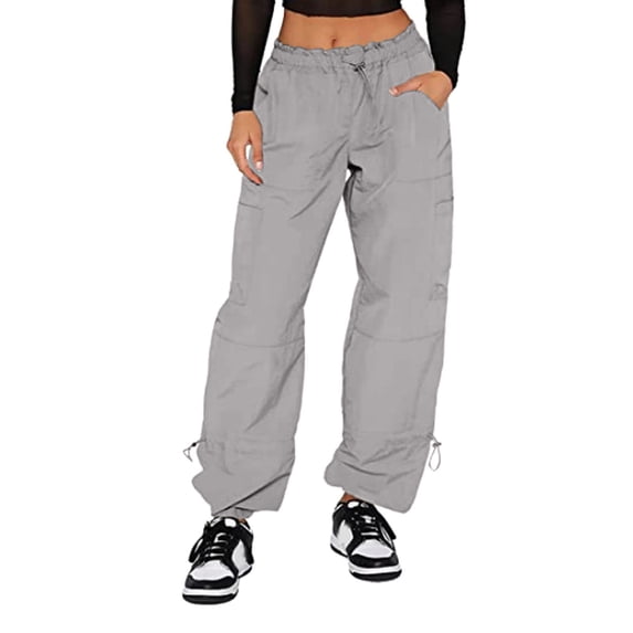 GJSYRH Cargo Pants Women Baggy - Parachute Pants for Women, Rave Pants Y2K Pants, Festival Outfits for Women