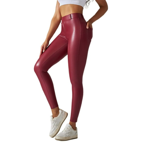 GJSYRH Compression Yoga Leggings for Women Pocket Yoga Pants with Sculpting High Waist and Advanced Compression for