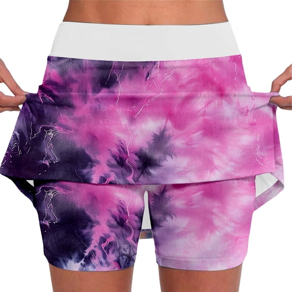 GJSYRH Custom Name & Number Women's Two Piece Yoga Skirt Set Casual Athletic Pocketed Skirt Outfit