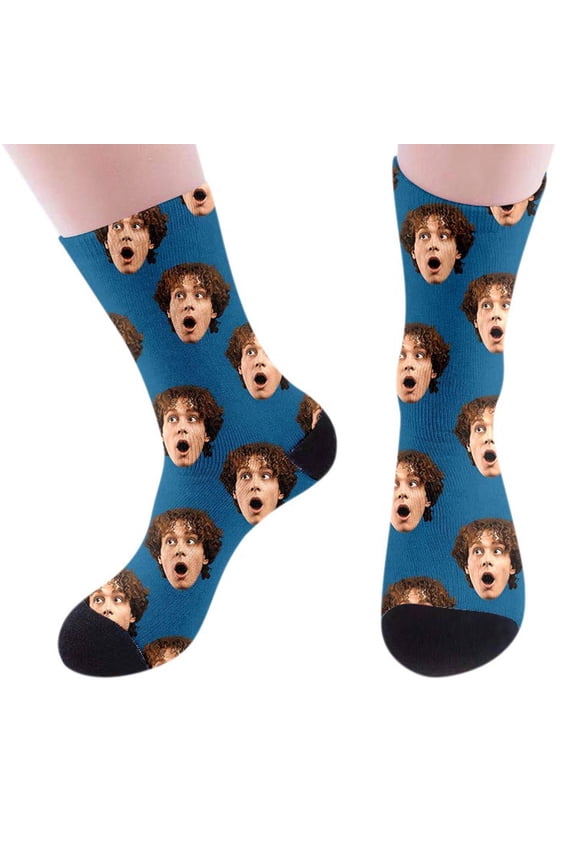 Custom Socks with Faces Personalized Face Sock with Text Customized Funny Socks for Men and Women
