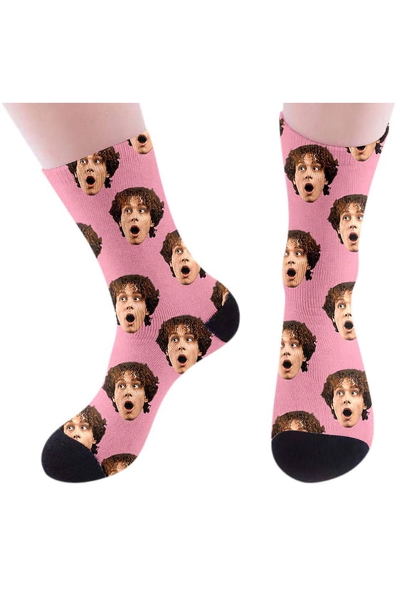 Custom Socks with Faces Personalized Face Sock with Text Customized Funny Socks for Men and Women