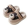 thumbnail image 1 of GJSYRH Cute Animal Slippers for Kids, Toddler House Indoor Slippers, Soft Fuzzy Slip-On Winter Christmas Gifts for Girls Boys Grey 18-24 Months, 1 of 5