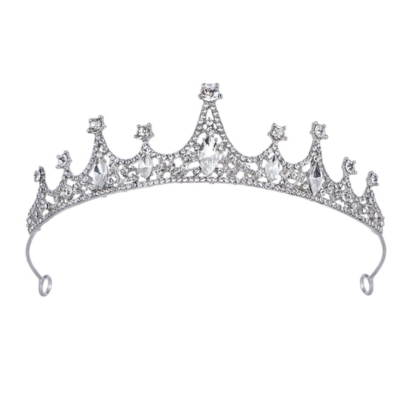 GJSYRH Girls Gold Princess Rhinestone Headband Wedding Bridal Hair Accessories Birthday Prom Pageant Party Coming Silver 8Over 8 years old