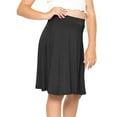 thumbnail image 1 of GJSYRH Girls Knee to Midi Length Aline Skirt with Built-in Shorts or Leggings Black 13-14 Years, 1 of 5