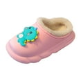 thumbnail image 1 of GJSYRH Girls Plush Slipper Cozy Winter Footwear For Girls Soft Sole Indoor Outdoor Cartoon Design Toddler Kids Clogs With Warm Comfort Red 9-9.5 Years, 1 of 7