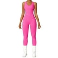 thumbnail image 1 of GJSYRH Jumpsuit for Women Workout Seamless Jumpsuits Yoga Ribbed One Piece Tank Tops Rompers Sleeveless Exercise Jumpsuits, 1 of 5