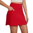 thumbnail image 1 of GJSYRH Skorts for Woman with Pockets 16" Golf Athletic Skirts Scalloped Hem Tennis Skirt Dressy Casual, 1 of 6