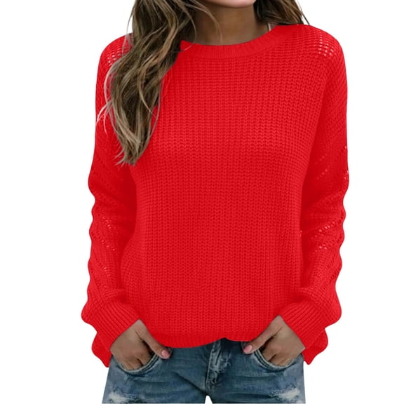 GJSYRH Turtleneck Pullover Women Women's Knit Pullover Sweater Soft Comfortable Loose Fit Round Neck Casual Winter Warm Cozy Yarn Fashion Outerwear Elegant