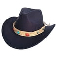 thumbnail image 1 of GJSYRH Western Cowboy Hat for Men Wide Brim Cowgirl Hat for Women Unisex Classic Cowboy Hats, 1 of 4