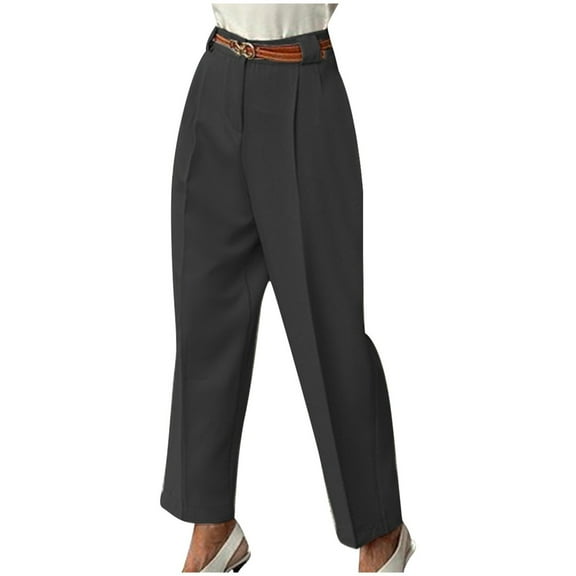 GJSYRH Women Wide Leg Pants High Waisted Business Casual Work Trousers Dressy Pants with Pockets