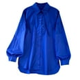 thumbnail image 1 of GJSYRH Women's Button Down Long Sleeve Blouse Slim Fit Collared Shirt Casual Work Tunic Top, 1 of 3