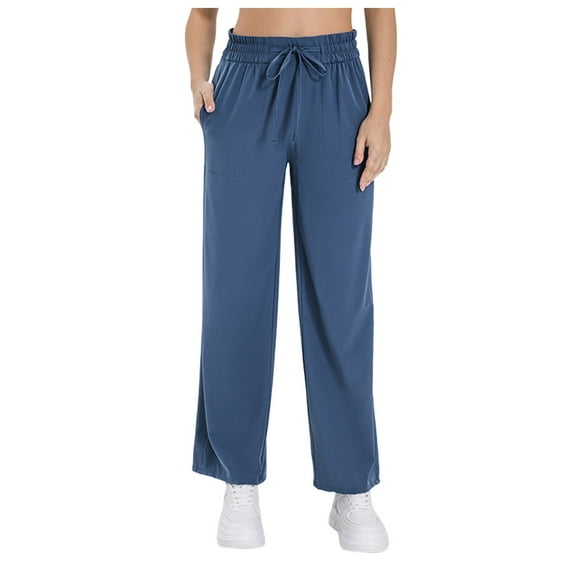 GJSYRH Women's Capri Pants Wide Leg Plus Size UPF50 Lightweight Quick Dry Pants Casual Loose Sweatpants Hiking Walking